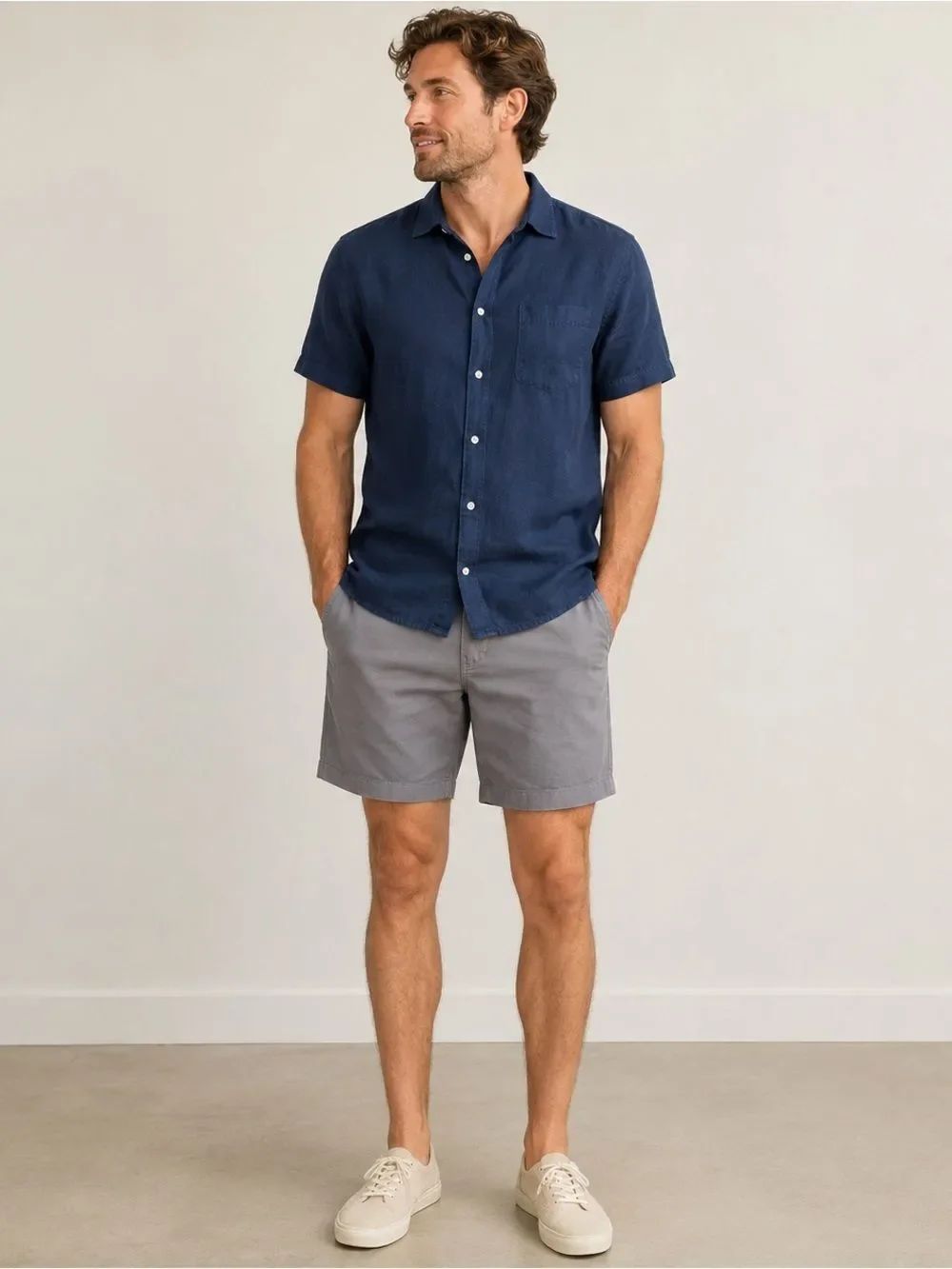 J.Crew 9” Chino Shorts Men’s Size 36 Gray Classic Casual Cotton Shorts